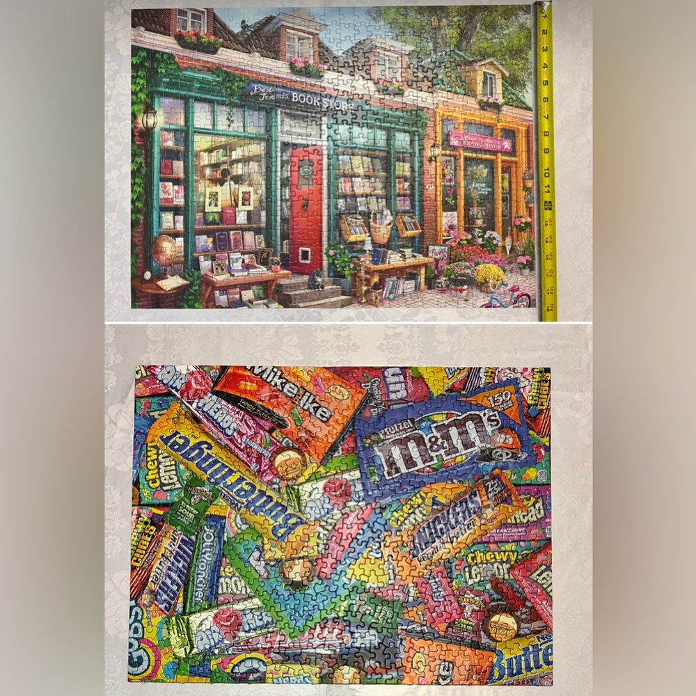 Set of 2 (500 Piece Jigsaw Puzzle): Best Friends Book Store & Sweet Tooth